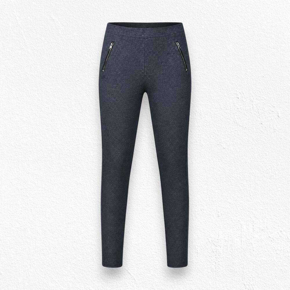 Hollister Charcoal Heather Faux Zip Pocket Ponte Skinny Knit Leggings Size XS